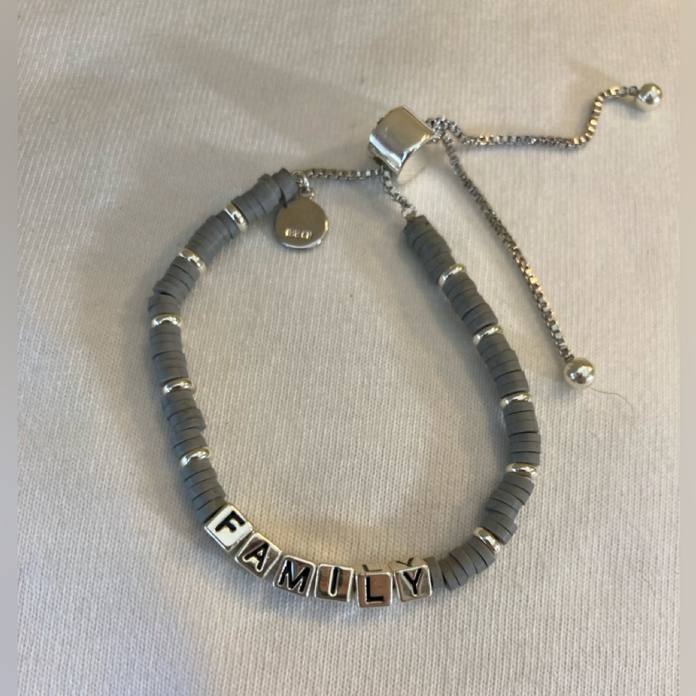 Family Theme Beaded Adjustable Bracelet